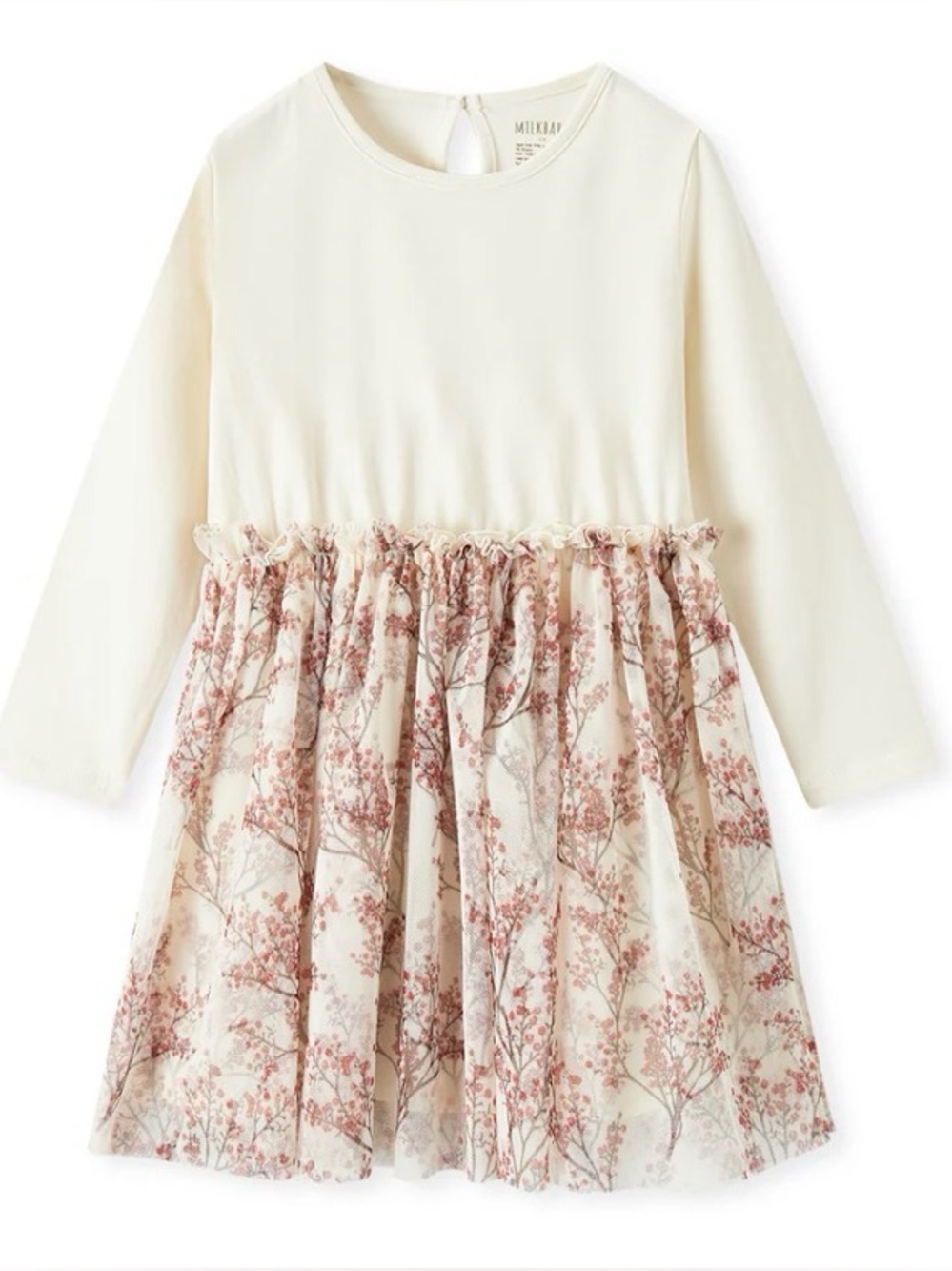 Milkbarn Winterberry Cotton Stretch Long Sleeve Ballet Dress 12-18 Months